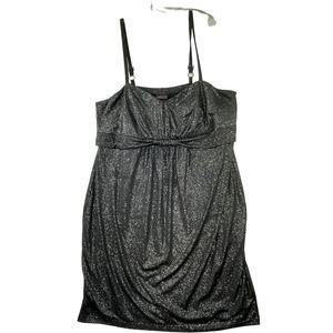Torrid 2 Womens Plus Size 2X Black Shimmer Glitter‎ LBD Dress Event NYE